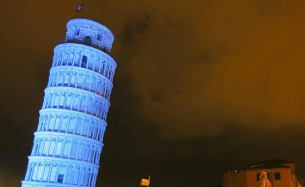 Widok z krzywej wieży