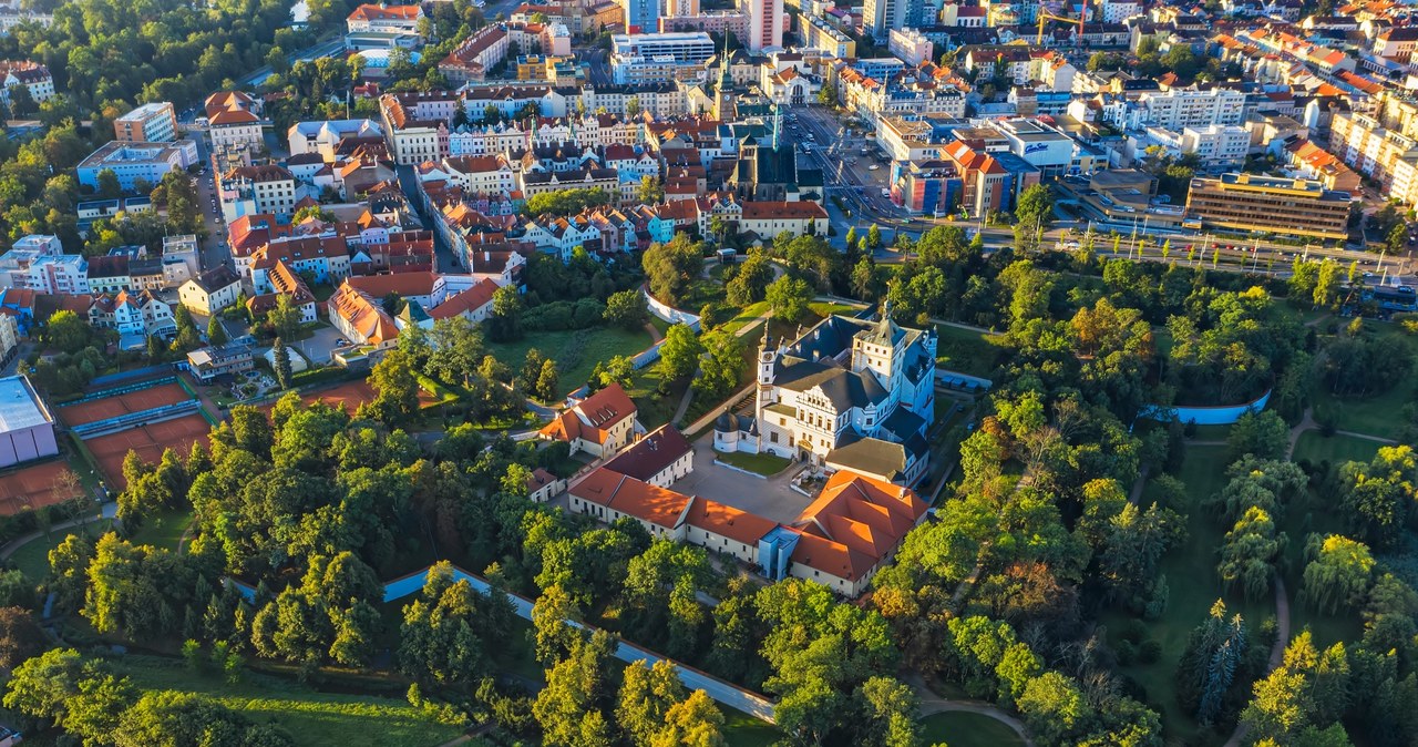 Widok z lotu ptaka na Pardubice. /Lukáš Zeman /materiały prasowe