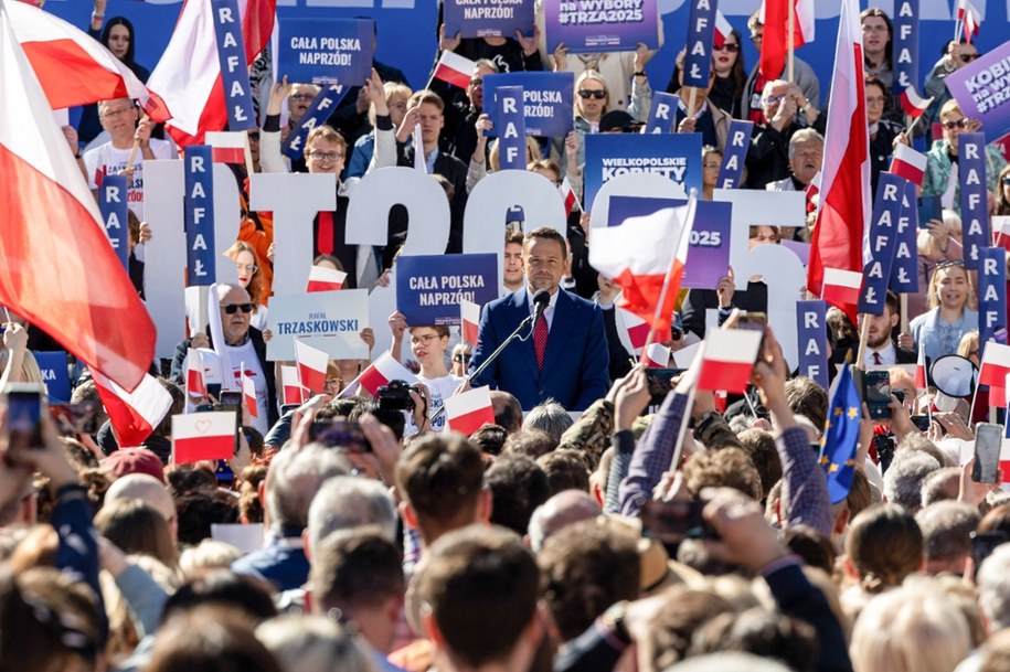 Wiec kandydata na prezydenta Rafała Trzaskowskiego w Poznaniu /Paweł Jaskółka /PAP