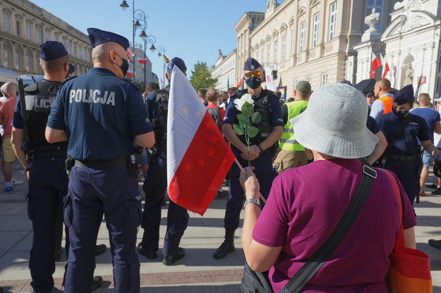 Wiec Młodzieży Wszechpolskiej pod hasłem "Stop agresji LGBT" /Paweł Supernak /PAP