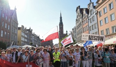 Wiec Wolności i Solidarności na Długim Targu w Gdańsku