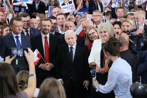 Wiec wyborczy PiS we wrześniu 2023 r. w Pruszkowie. /Wojciech Olkuśnik /East News