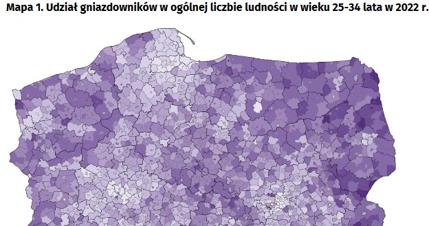 Większa koncentracja zjawiska występuje w gminach we wschodniej Polsce /GUS /