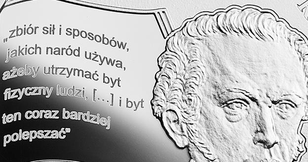 Wielcy polscy ekonomiści - Fryderyk Skarbek, 10 zł, detal rewersu /NBP