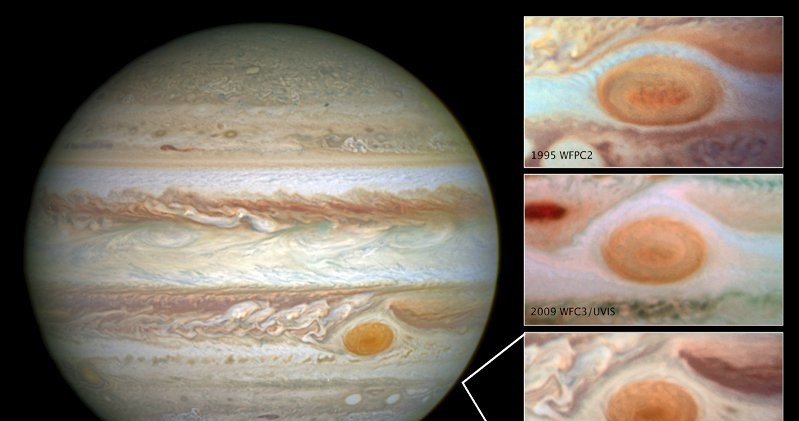 Wielka Czerwona Plama na Jowiszu staje się coraz mniejsza. /materiały prasowe