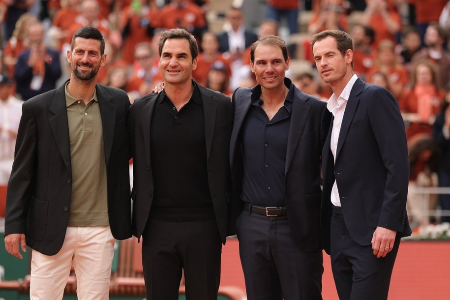 "Wielka czwórka" tenisa znowu razem: Novak Djokovic, Roger Federer, Rafa Nadal i Andy Murray /Teresa Suarez /PAP/EPA