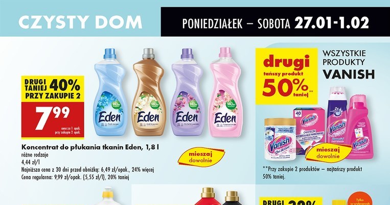 Wielka promocja na hitowy koncentrat do płukania Eden. Teraz 40% taniej w Biedronce! /Biedronka /INTERIA.PL