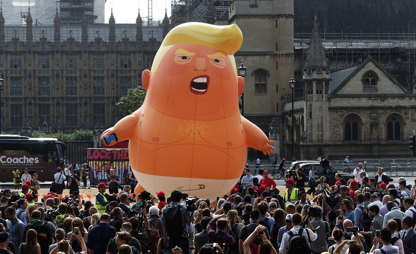 Wielki balon - karykatura Donalda Trumpa / 	ANDY RAIN    /PAP/EPA