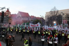 Wielki marsz związkowców w Katowicach