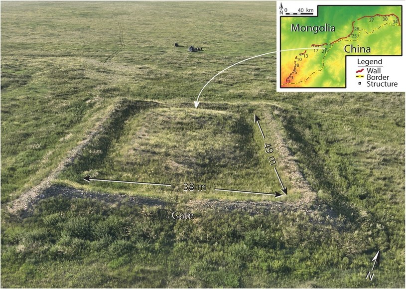 Wielki Mur Mongolski ma setki kilometrów, a zbadany "łuk" 405 km /Journal of Field Archaeology (2023) /materiał zewnętrzny