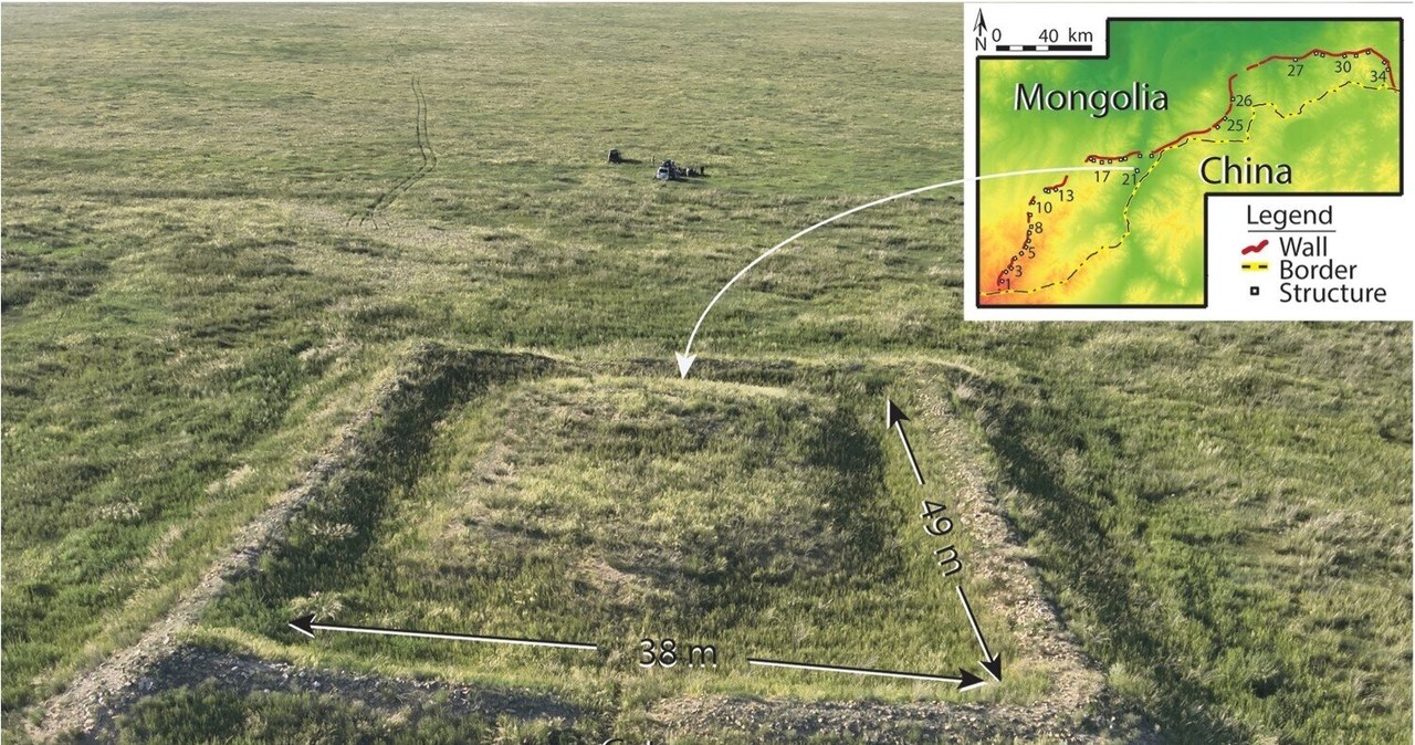 Wielki Mur Mongolski ma setki kilometrów, a zbadany "łuk" 405 km /Journal of Field Archaeology (2023) /materiał zewnętrzny