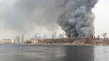Wielki pożar w Rosji. Płonie historyczna fabryka "Nevskaya" w Sankt Petersburgu