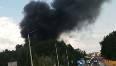 Wielki pożar w Stopnicy. Dym widać z daleka