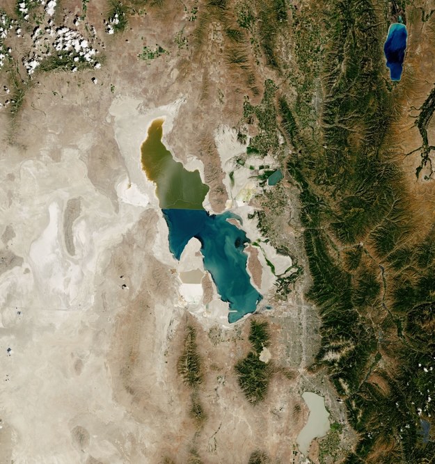Wielkie Jezioro Słone w 2022 roku. /NASA /