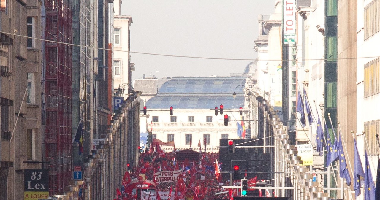 Wielkie manifestacje sparaliżowały Brukselę