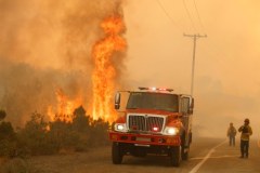 Wielkie pożary lasów w pobliżu Los Angeles
