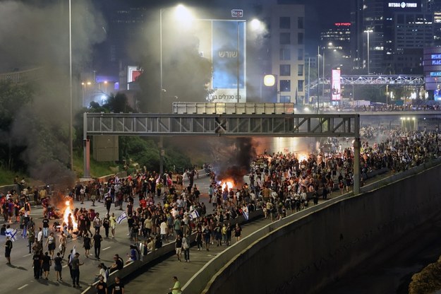 Wielkie protesty w Izraelu /ABIR SULTAN /PAP/EPA