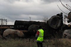 Wielkie sprzątanie po wypadku kolejowym w Białymstoku