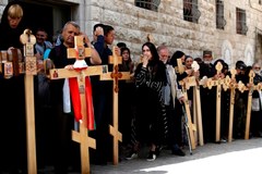 Wielkopiątkowa procesja prawosławnych w Jerozolimie