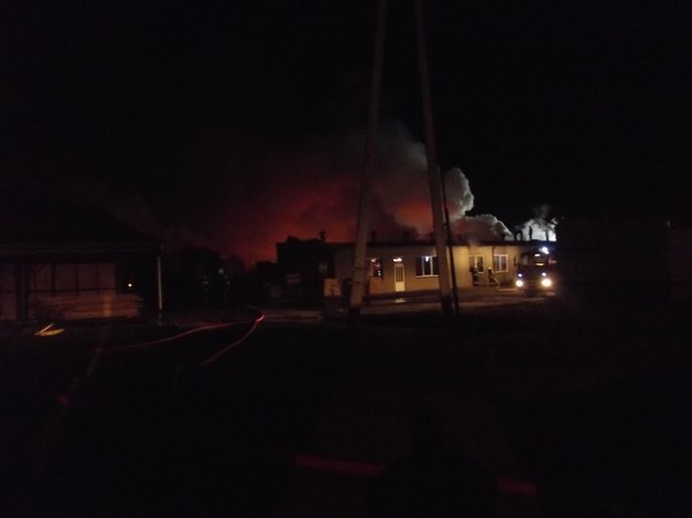 Wielkopolska: Pożar fabryki palet w Grabowie. Straty oszacowano na ponad milion złotych /Ostrzeszów /Państwowa Straż Pożarna