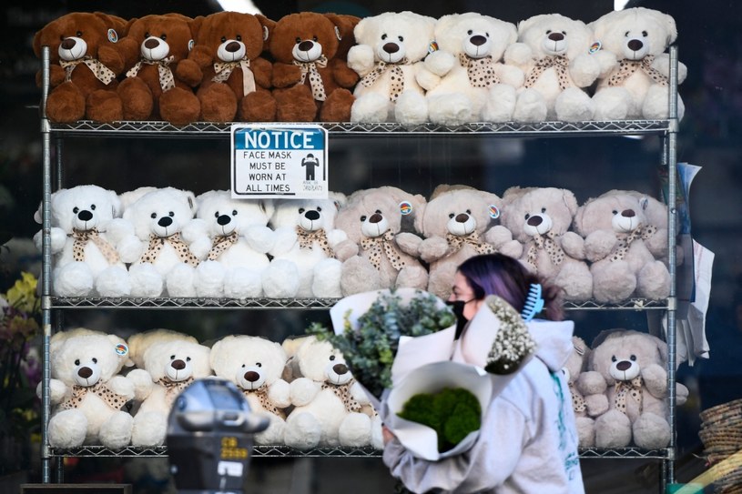 Wielu Polaków kupuje maskotki na walentynki /AFP