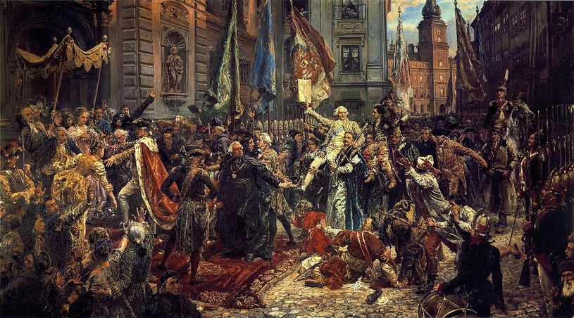 Wielu twórców podejmowało temat uchwalenia Konstytucji 3 maja, np. Jan Matejko namalował słynny obraz "Konstytucja 3 Maja 1791 roku" /Domena publiczna /Wikimedia