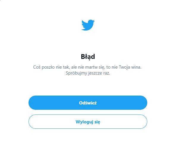 Wielu użytkowników, którzy chcieli przejrzeć Twittera, zobaczyło dziś taki komunikat /
