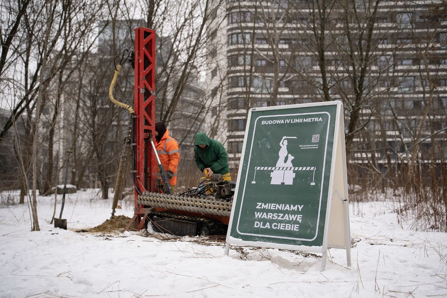 Wiercenia geologiczne związane z budową czwartej linii metra /Metro Warszawskie /Materiały prasowe