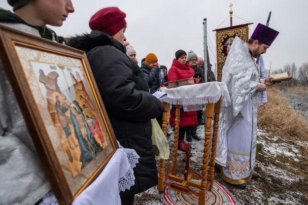 Wierni podczas uroczystości Święta Jordanu /Wojtek Jargiło /PAP