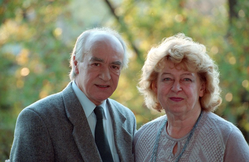 Wiesław Michnikowski z żoną w 1995 roku /Zenon Zyburtowicz /Fotonova