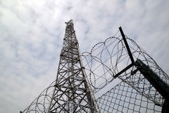 Wieża obserwacyjna straży granicznej w pobliżu miejscowości Parkoszewo