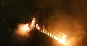 Wieżowiec stanął w ogniu. Dramatyczne sceny