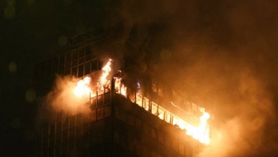 Wieżowiec stanął w ogniu. Dramatyczne sceny