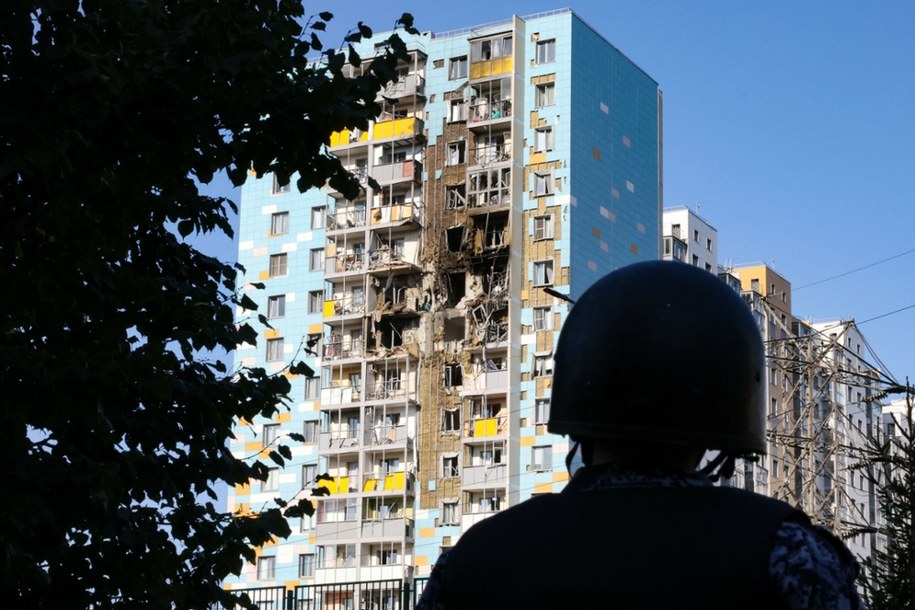 Wieżowiec w Ramenskoje w obwodzie moskiewskim zniszczony po ataku dronów. /TATYANA MAKEYEVA /East News