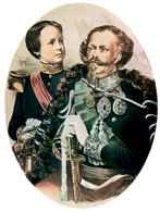 Wiktor Emmanuel II z synem Humbertem (1820-1878) /Encyklopedia Internautica