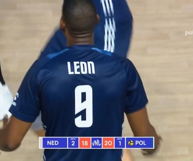 Wilfredo Leon - najlepsze akcje w meczu Polska – Holandia. WIDEO