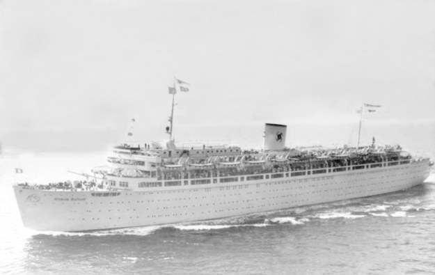 Wilhelm Gustloff na Bałtyku. Zdjęcie z 1945 roku /nbsp /PAP/EPA