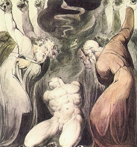 William Blake, Kamieniowanie Achama, 1800-05 r. /Encyklopedia Internautica