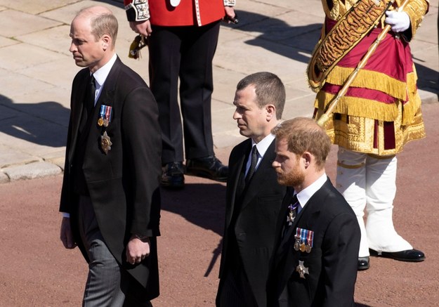 William i Harry na pogrzebie księcia Filipa w kwietniu /Stephen Lock / i-Images /PAP