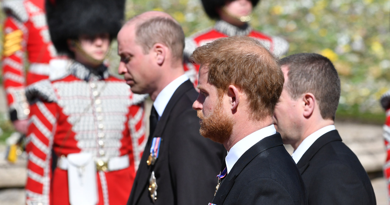 William i Harry na pogrzebie księcia Filipa /WPA Pool /Getty Images