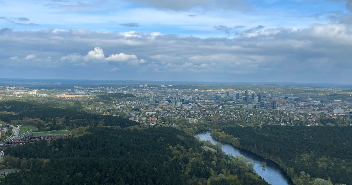 Wilno widziane ze 170 metrów prezentuje się zupełnie inaczej /Agnieszka Maciaszek /archiwum prywatne