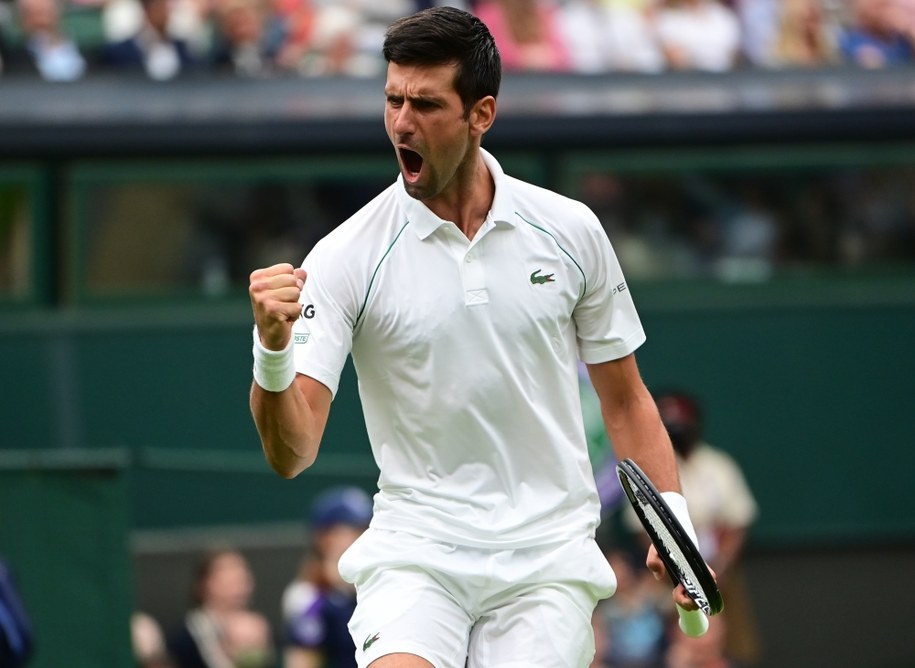 Wimbledon 2021: Novak Djoković w meczu z Jackiem Draperem / 	NEIL HALL /PAP/EPA