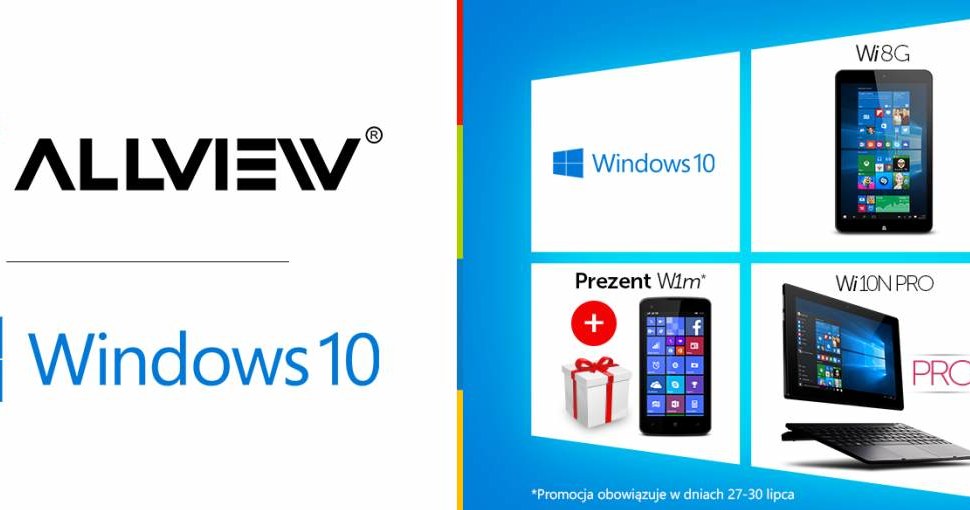 Windows 10 - tablety Allview /materiały prasowe