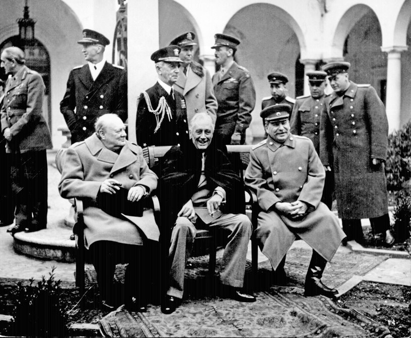 Winston Churchill, Franklin Roosevelt i Józef Stalin, 1945 r. /Polaris Images /East News