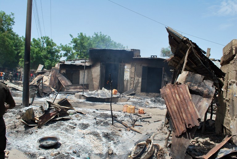 Wioska spalona przez terrorystów z Boko Haram; zdj. ilustracyjne /STRINGER / AFP /AFP