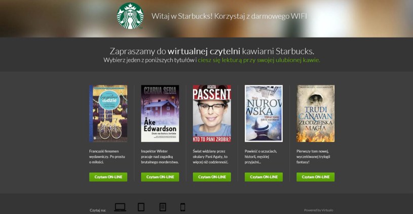 Wirtualna Czytelnia Starbucks to świetny pomysł na spędzenie czasu przy kawie /materiały prasowe