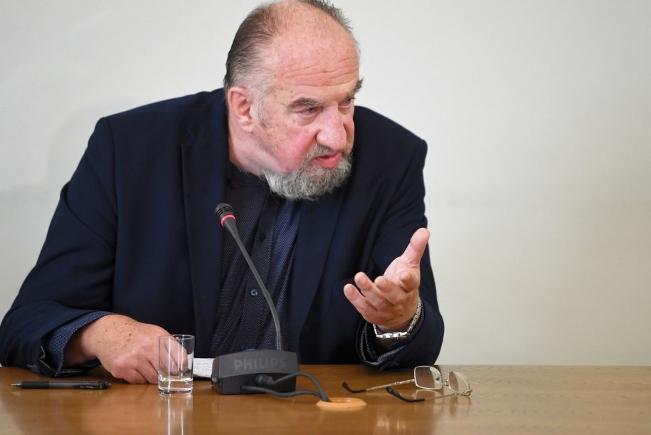 Witold Modzelewski podczas przesłuchania przez komisję śledczą. /Bartłomiej  Zborowski /PAP
