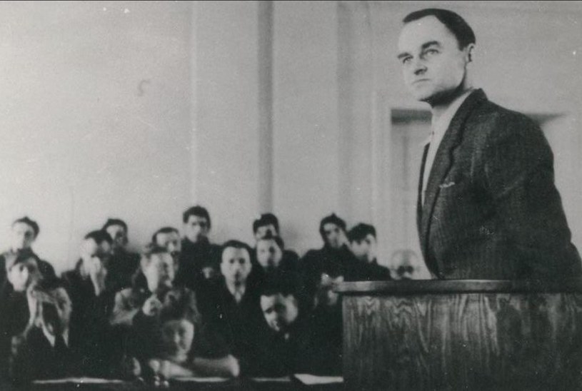Witold Pilecki podczas procesu /Polska Zbrojna