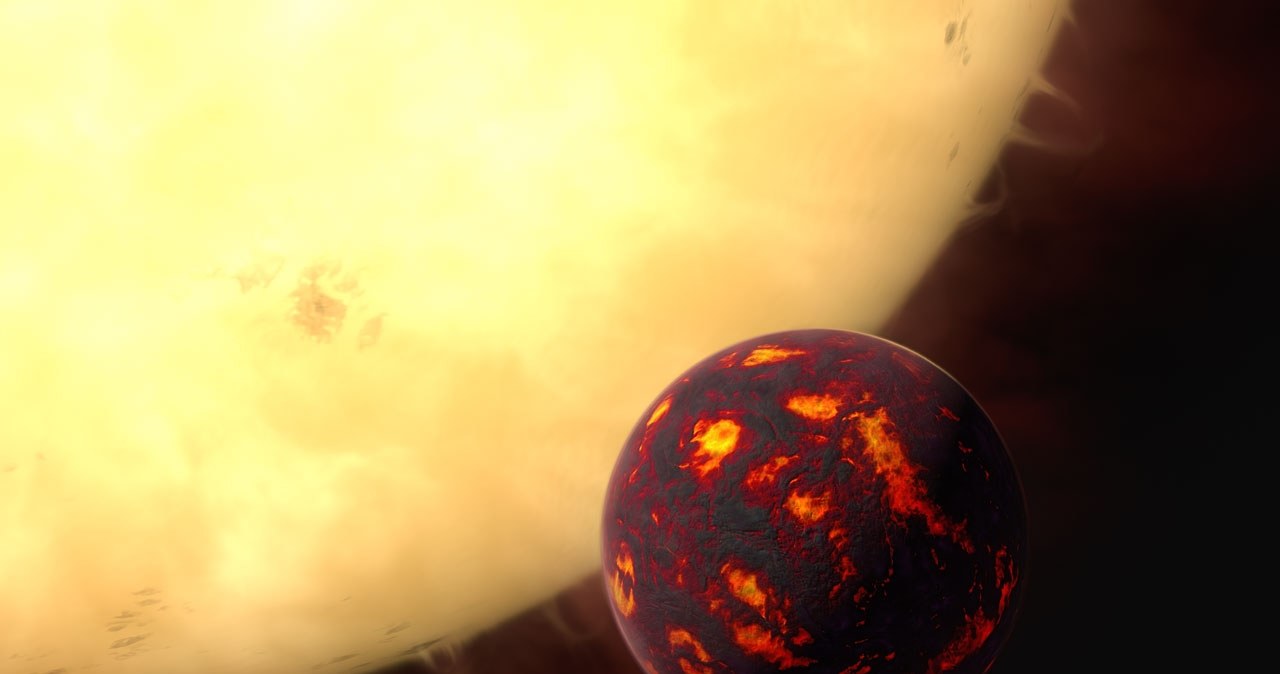 Wizja artystyczna egzoplanety Janssen. Superziemia ma znaczną atmosferę. /ESA/Hubble, M. Kornmesser /materiał zewnętrzny