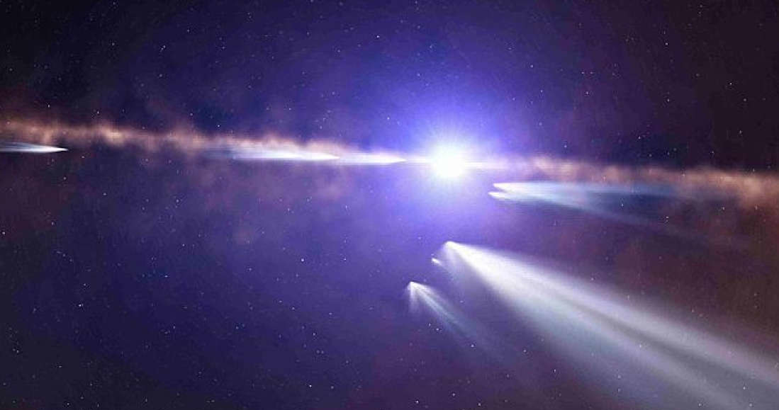 Wizja artystyczna komety krążącej wokół Beta Pictoris /materiały prasowe